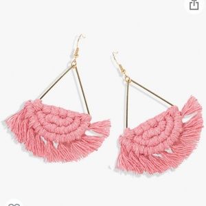 Pink Tassle Earrings